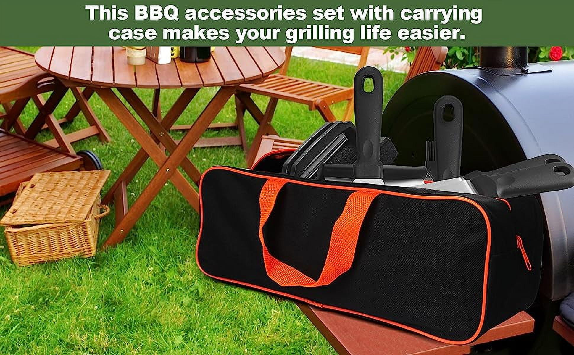 18PCS Griddle Accessories Kit, Flat Top Grill Accessories Set for Blackstone and Camp Chef, Griddle Tools with Extra Large Griddle Spatula and Griddle Grease Gate for Outdoor BBQ