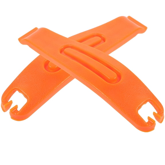 Milisten 2-Pack Orange Nylon Bike Tire Levers with Anti-Skid Handles Portable Tire Repair Tool