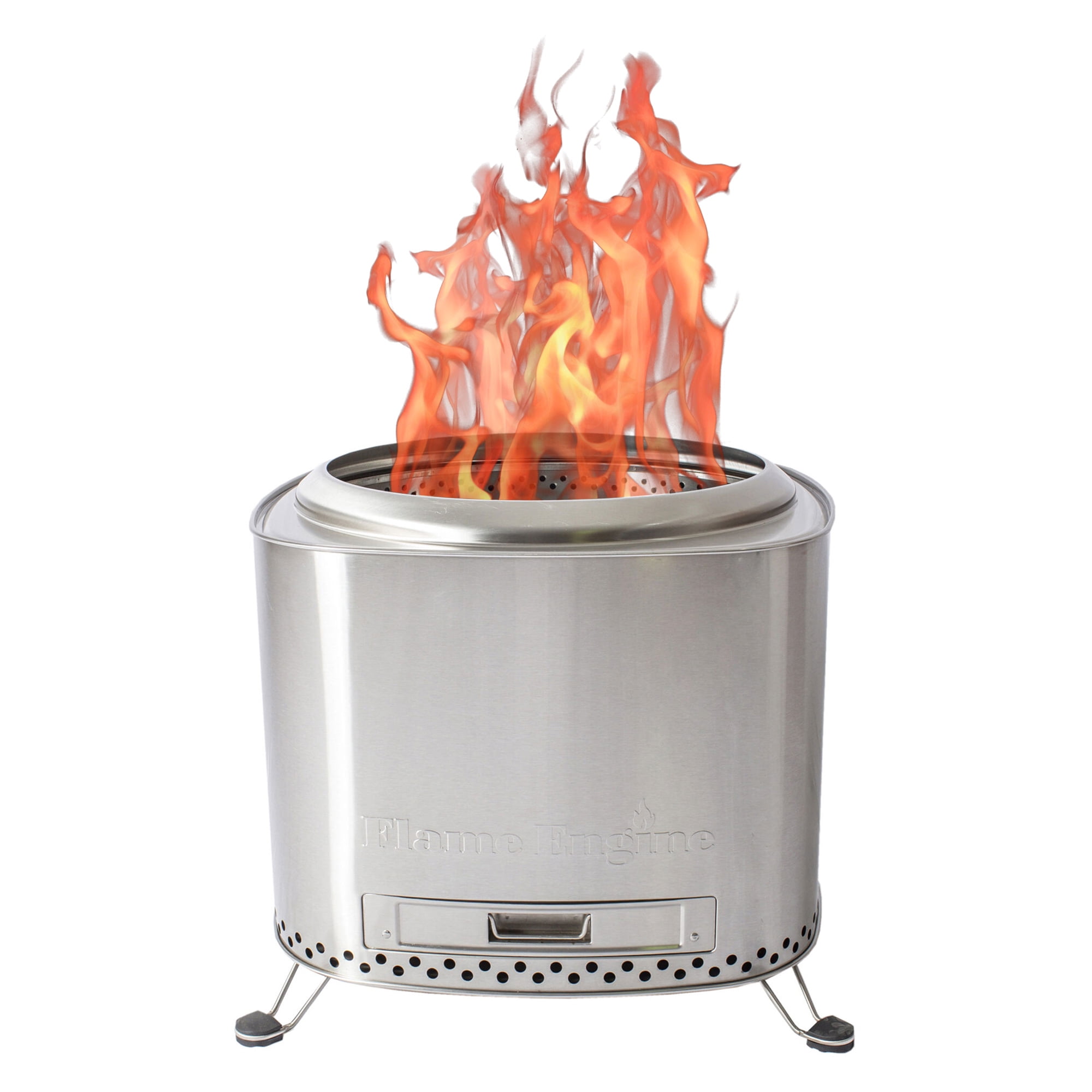 Flame Engine 19 Inch Square Smokeless Fire Pit W/ Carry Bag, Stainless ...