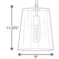 thumbnail image 6 of Progress Lighting Clarion 1-Light Pendant, Steel, Satin Brass, Clear Glass Shade, 6 of 8