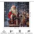 thumbnail image 2 of Santa Claus Reindeer Vintage 4PCS Shower Curtain Sets with Rugs with Non-Slip Bath Mat Toilet Rug，72" X 72", 2 of 8