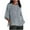 Gray, variant on Wlynlyn Oversized Cotton Linen Shirts for Women ShortSleeve Blouses Loose Fitted Going out Tops Plus Size