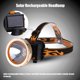 thumbnail image 2 of Faro solar faro LED recargable faro LED solar recargable para senderismo pesca de emergencia trabajo al aire libre Crtynell Otros, 2 of 8