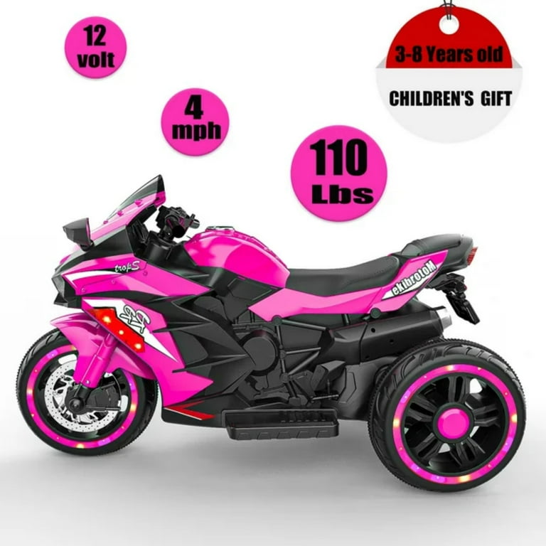 ZOGYMOZ 12V Electric Motorcycle for Girls,Battery Powered
