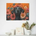 thumbnail image 6 of Balery Sunflower Black Dog Pattern Canvas Decorative Picture – 30x40in Premium Wall Art, Modern Canvas Print for Home Decor（Horizontal）, 6 of 6