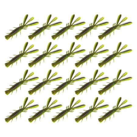20PCS Fishing Crawfishes Lure Soft Shrimp Baits Lure Artificial Lure Swimbait Soft Plastic Lures for Freshwaters Saltwater