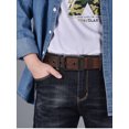 thumbnail image 3 of Catelles Brown Nylon Belt - Durable Pin Buckle Design for Outdoor, and Everyday Wear，Gift Box,120CM Length, 3 of 12