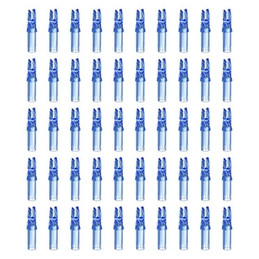 Archery Arrow Nocks 6.2mm 0.244" Insert Arrow Nock Replacement for Shooting, Transparent Blue, 50 Pack