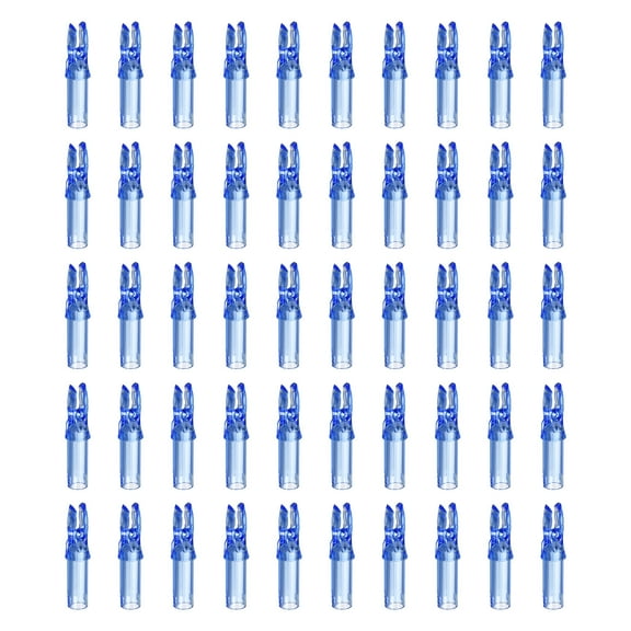 Archery Arrow Nocks 6.2mm 0.244" Insert Arrow Nock Replacement for Shooting, Transparent Blue, 50 Pack