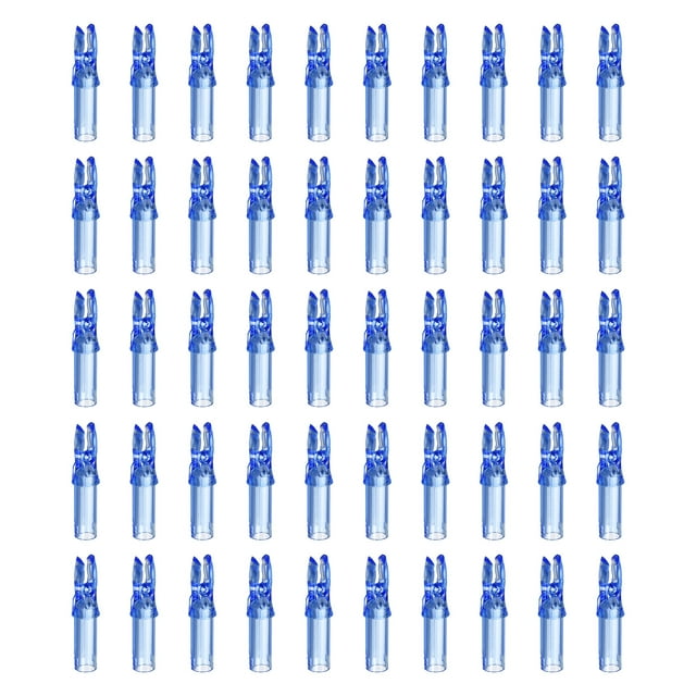 Uxcell Archery Arrow Nocks 0.244" 50 Pack Insert Arrow Nock for Shooting Transparent Blue