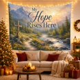 thumbnail image 3 of Natural Around Wooden with Cross Left Foreground, Inspirational Illustration for Quote Lovers, Wall Decor, Mother'S Day Gift, Tapestry Wall Hanging for Dorm and Living Room, 3 of 7