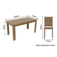 thumbnail image 3 of Juego de Comedor Rosie Madesa Mesa Tapa de Madera con 4 Sillas Madesa con 4 Sillas, 3 of 9