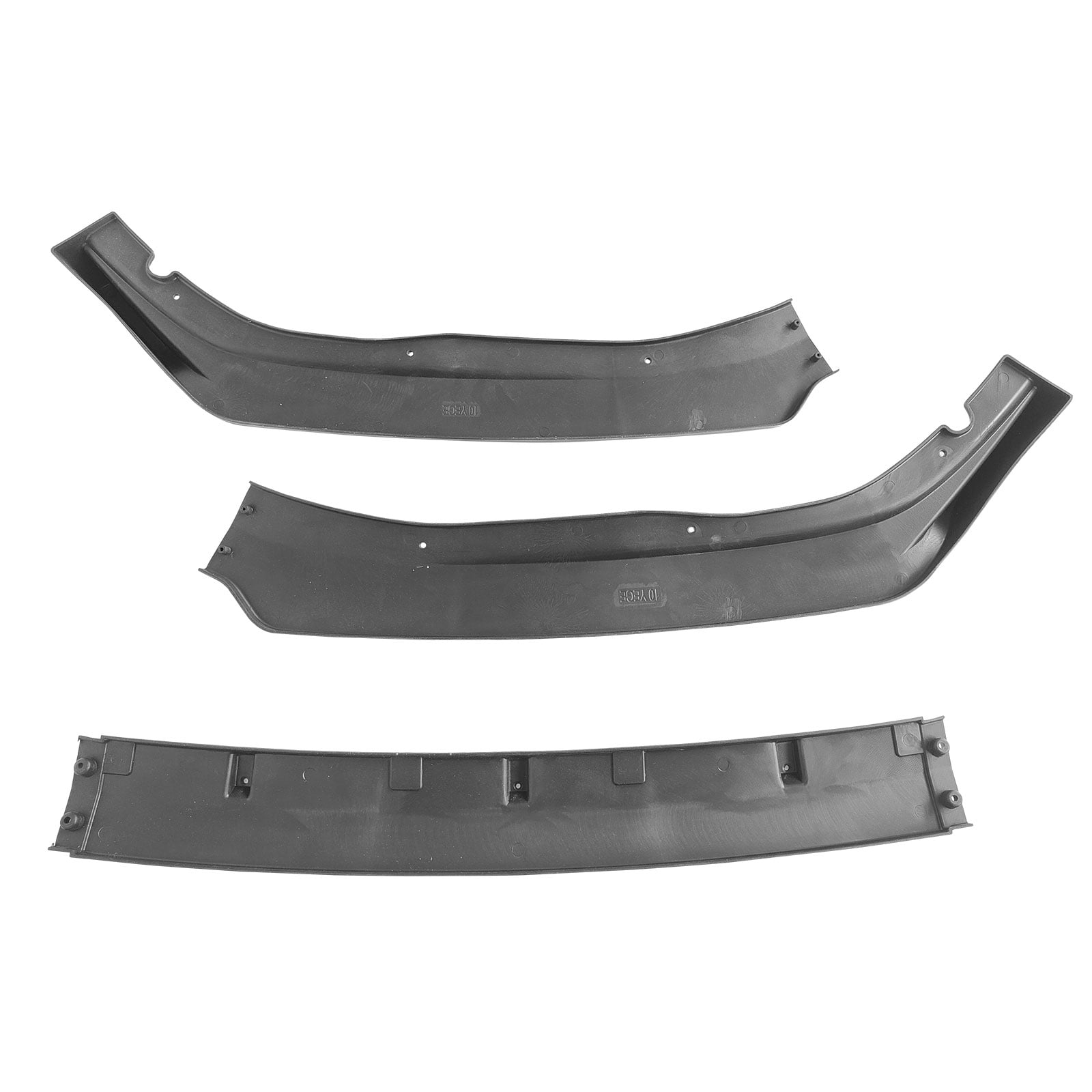 Ikon Motorsports Front Bumper Lip Compatible With 2018-2021 Honda Accord, Gloss Black PP Polypropylene IKON Style Front Lower Chin Lip Splitter Protector 3PCS