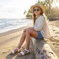 thumbnail image 6 of Cushionaire Clara Casual Flat Girls Sandals, Adjustable Buckle Ankle Strap with Lightweight Cushioned Comfort Kids Sandals, 6 of 23