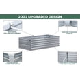 thumbnail image 6 of Galvanized Raised Deep Garden Bed 6x3x2 ft Steel Rust-Resistant Planter Box Outdoor Gardening Large Elevated Metal Container for Vegetables, Herbs, Flowers, Shrub, Fruit Trees Seedlings Silver, 6 of 10