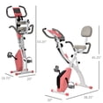 thumbnail image 3 of Soozier 3 in 1 Folding Exercise Bike w/ 8-Level Magnetic Resistance, Pink, 3 of 10