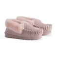 thumbnail image 6 of Aus Wooli Australia Hand Stitched Womens Sheepskin Moccasin - Pale PInk, 6 of 8