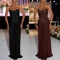 thumbnail image 4 of Sequins Strapless Dress Backless Bodycon Dress Wedding Cocktail Party Maxi Dress, 4 of 20