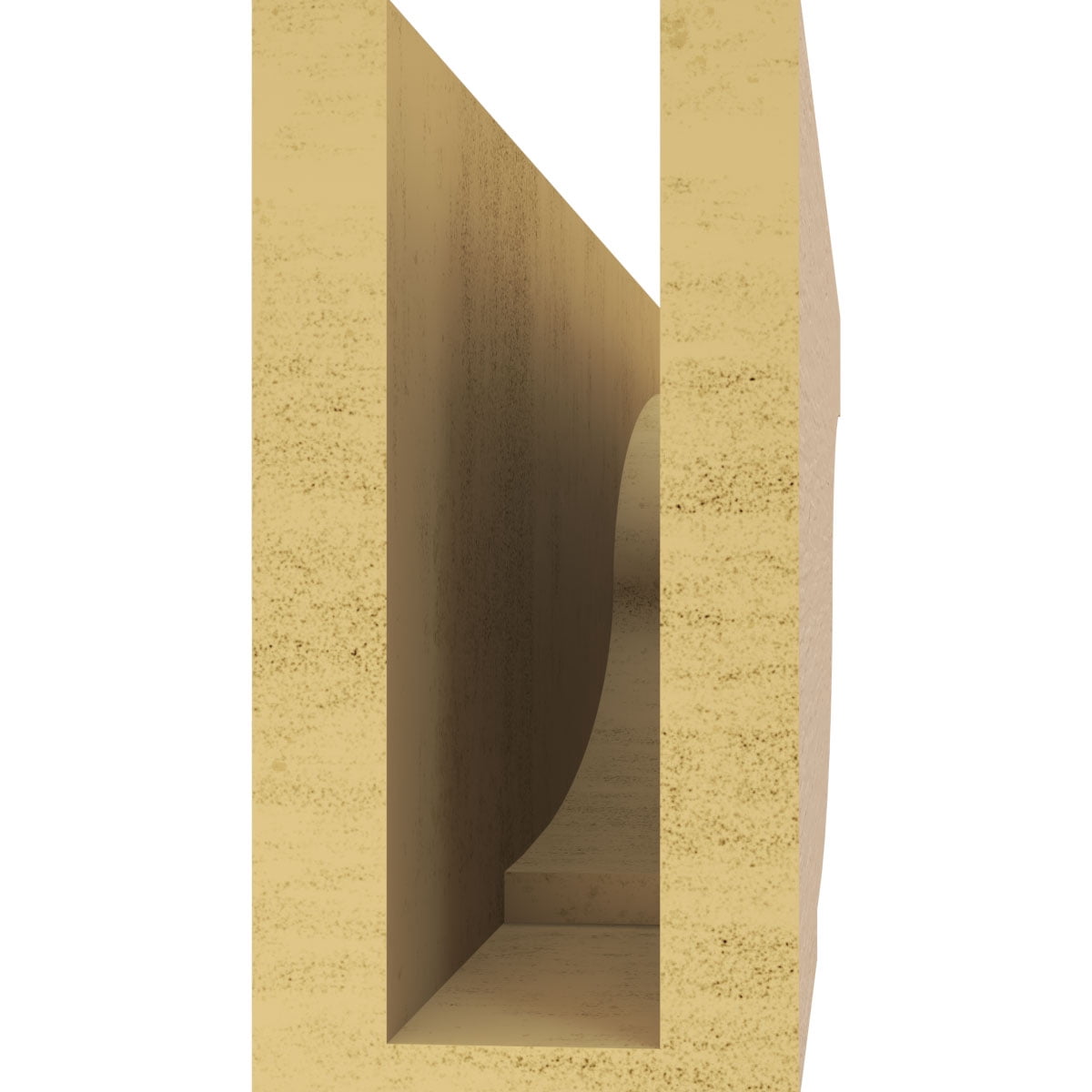 4"W x 24"D x 8"H Thin Van Buren Rough Cedar Woodgrain TimberThane Corbel, Primed Tan