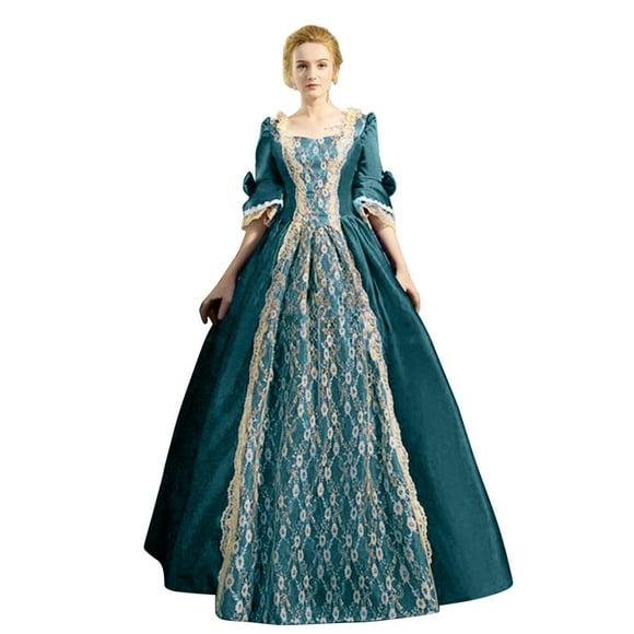 Wijhcboe 2025 Cocktail Dresses For Women plus Size Gothic Clothes for Women Size 28 Plus Size Fashion Gothic Clothing Men Boots Style Vintage Midi Dress Croset Long Flare Sleeve A Line Party Dress Me