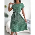 thumbnail image 6 of Floral Printed Dress for Women Summer Pleated Design Fashionable Comfortable, 6 of 7