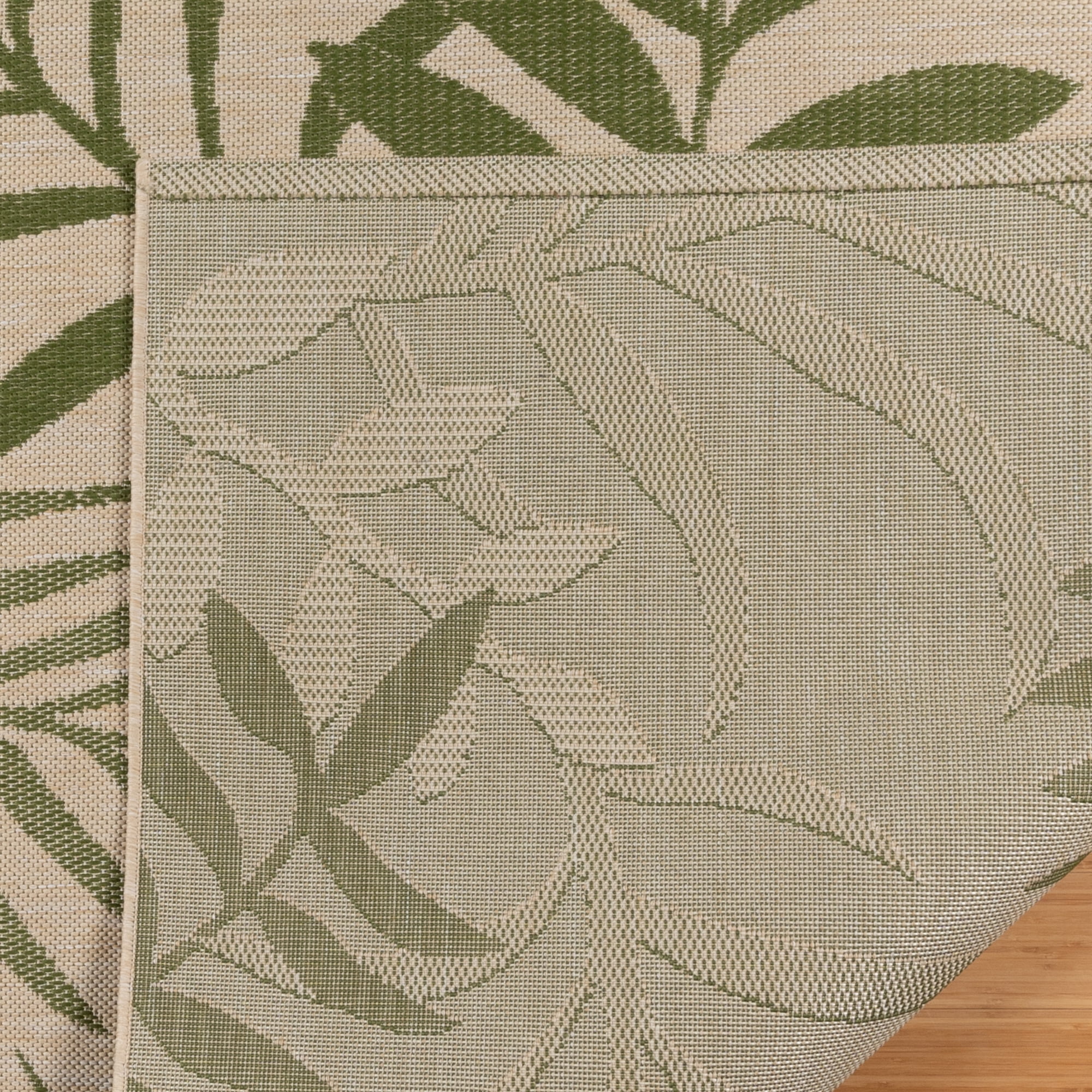 Gertmenian Paseo Akimbo Coastal Floral Sand Palm Outdoor Area Rug, 5x7