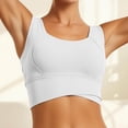 thumbnail image 2 of Arlun Long Line Athletic Bras for Women High Supportive Comfort Wide Shoulder Straps Workout Yoga Bras Square Neck Lightweight Breathable for Running Fitness Grey L, 2 of 5