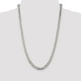 thumbnail image 3 of Sterling Silver 6.25mm Double 6 Side Sparkle-Cut Flat Link Chain Necklace - 25.8 Grams - 20 Inch, 3 of 4