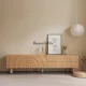 thumbnail image 3 of Mueble de TV sencillo nórdico de madera maciza para casa de familia, wabi, viento de arena, pequeño apartamento, sala de estar, 3 of 4