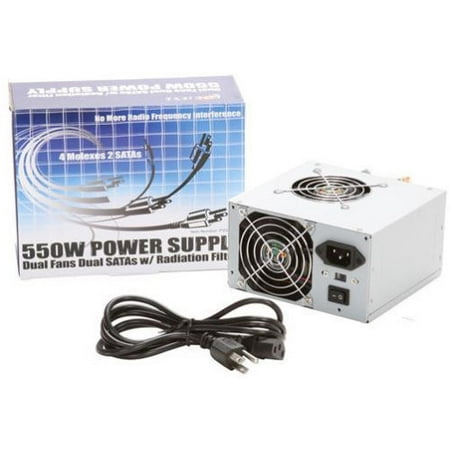 Logisys PS550X2 550W ATX Power Supply Dual Fans 550 Watt PSU NEW Logisys PS550X2 550W ATX Power Supply Dual Fans 550 Watt PSU NEW