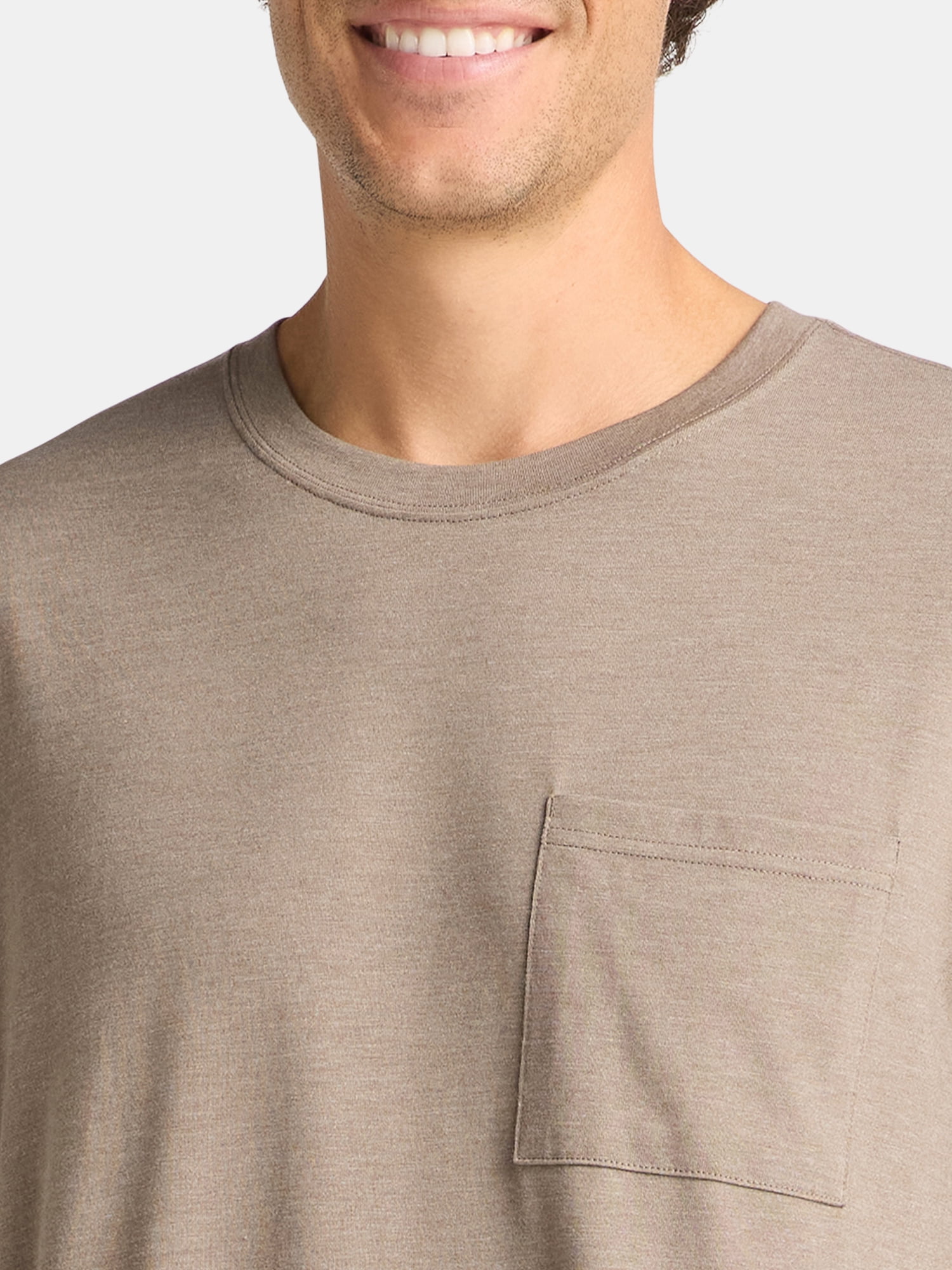 Athletic Works Men’s Tri-Blend Pocket Tee, Sizes XS-4XL