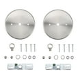 thumbnail image 2 of Aspen Creative 21505-22 Brushed Nickel Contemporary Chandelier Fixture Canopy Kit, 5-1/8" Diameter with Loop, 7/16" Center Hole, 2 Sets/Pack, 2 of 6