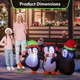 thumbnail image 3 of Gymax Christmas Inflatable Penguins Family Pre-Lit Festive Inflatable w/ LED Lights, 3 of 10
