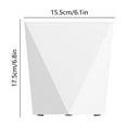thumbnail image 3 of Diamond-Shaped Flower Pot, Thickened White Plastic Planter, Modern Indoor Plant Pot for Living Room, 1-Piece Set, 3 of 6