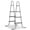 Gray, variant on Ktaxon 3-Step Removable Pool Ladder, 43" Heavy Duty Double-Sided Steel Frame ,Gray Frame & White Steps