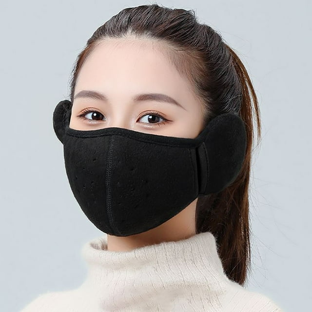 BKER Winter One Ear Breathable Warm For Men And Women Cold Face Earmuffs 2 In 1 Autumn Ear Winter