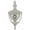 Chrome, variant on Deltana DKV6RU19 Traditional 6" Solid Brass Victorian Rope Drop Bail Door Knocker - Black