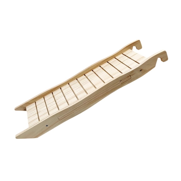 Bunblic Wooden Hamster Ladder Bridge Small Animal Climbing Stair Rat Cage Habitat Toy for Hamsters Chipmunks and Other Small Animals A