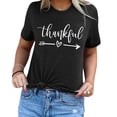 thumbnail image 2 of Langwyqu Women's Letter Print T-Shirt Casual Style O-neck Summer Tops, 2 of 4