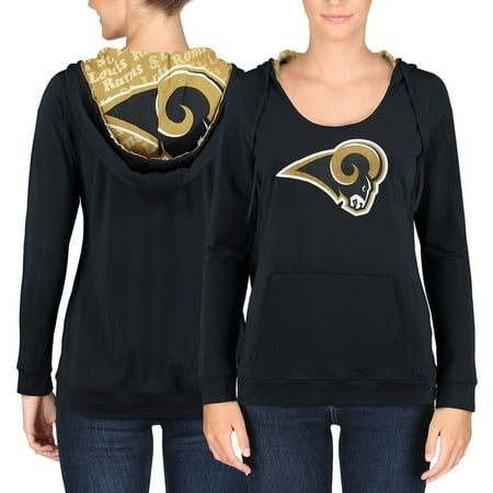 Classic St. Louis Rams Cameo Hoodie Long Sleeve T-Shirt - Navy Blue
