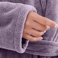 thumbnail image 4 of Ynynloco Robes for Women - Super Bathrobe Soft Cozy Fleece Womens V Neck Kimono Robe Plush Long Bathrobe, 4 of 8