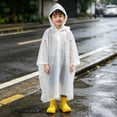 thumbnail image 6 of Kids Thickened Cloak Raincoat, Reusable Waterproof Children's Rain Poncho with Adjustable Hood, EVA Toddler Rain Cape for School, Camping, Hiking, and Travel, 6 of 9