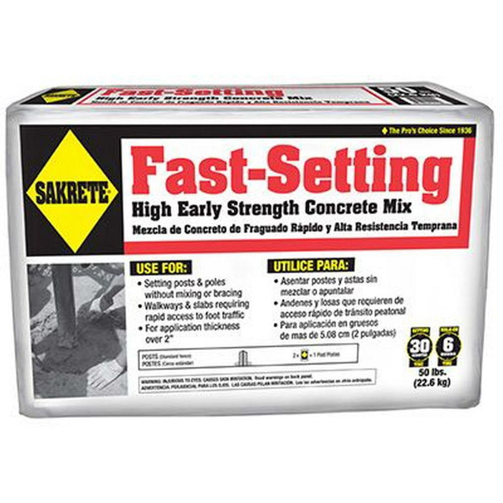 Sakrete Of North America 65305535 FastSetting Concrete Mix, 50Lb