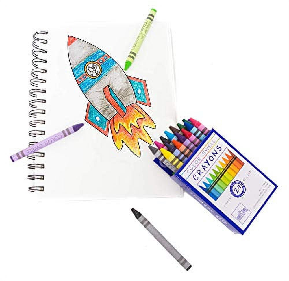 Color Swell Bulk Art Supplies 12 Packs of Broad Line Markers, Watercolors, and Wax Crayons
