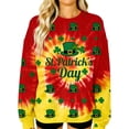 thumbnail image 1 of Crew Cuello Sudadera Día de San Patricio Impreso Manga Larga Suéter sin Capucha Shamrock Gráfico Suave Vacaciones Casual Top, 1 of 8