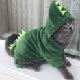 thumbnail image 5 of Walbest Dog Plush Outfit with Hood Pet Dinosaur Costume Pet Dino Hoodies Warm Dragon Coat Four-Leg Jumpsuit Cute Winter Clothes for Cats and Small to XX-Large Dog (S, Green), 5 of 7