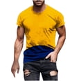 thumbnail image 2 of IROINNID Extra Large Tall T Shirts for Men, Lightweight Thin Basic V-Neck Printed Botton Casual Summer Blouses for Men, 2 of 5