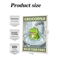 thumbnail image 3 of Vintage Crocodile Co. Bath Soap Wash Your Paws Aluminum Sign Lovely Animal Cartoon Bathroom Toilet Living Room Home Wall Decor 5.5"x8", 3 of 6