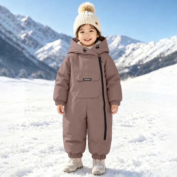 Zorckvet Kids' Waterproof Hooded Outerwear Coats for Toddler with Flap Pockets