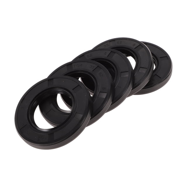 Anillo de sello de aceite universal Unique Bargains TG4 Lip Seal 35x62x8mm Caucho NBR negro de alta presión 5 Pcs